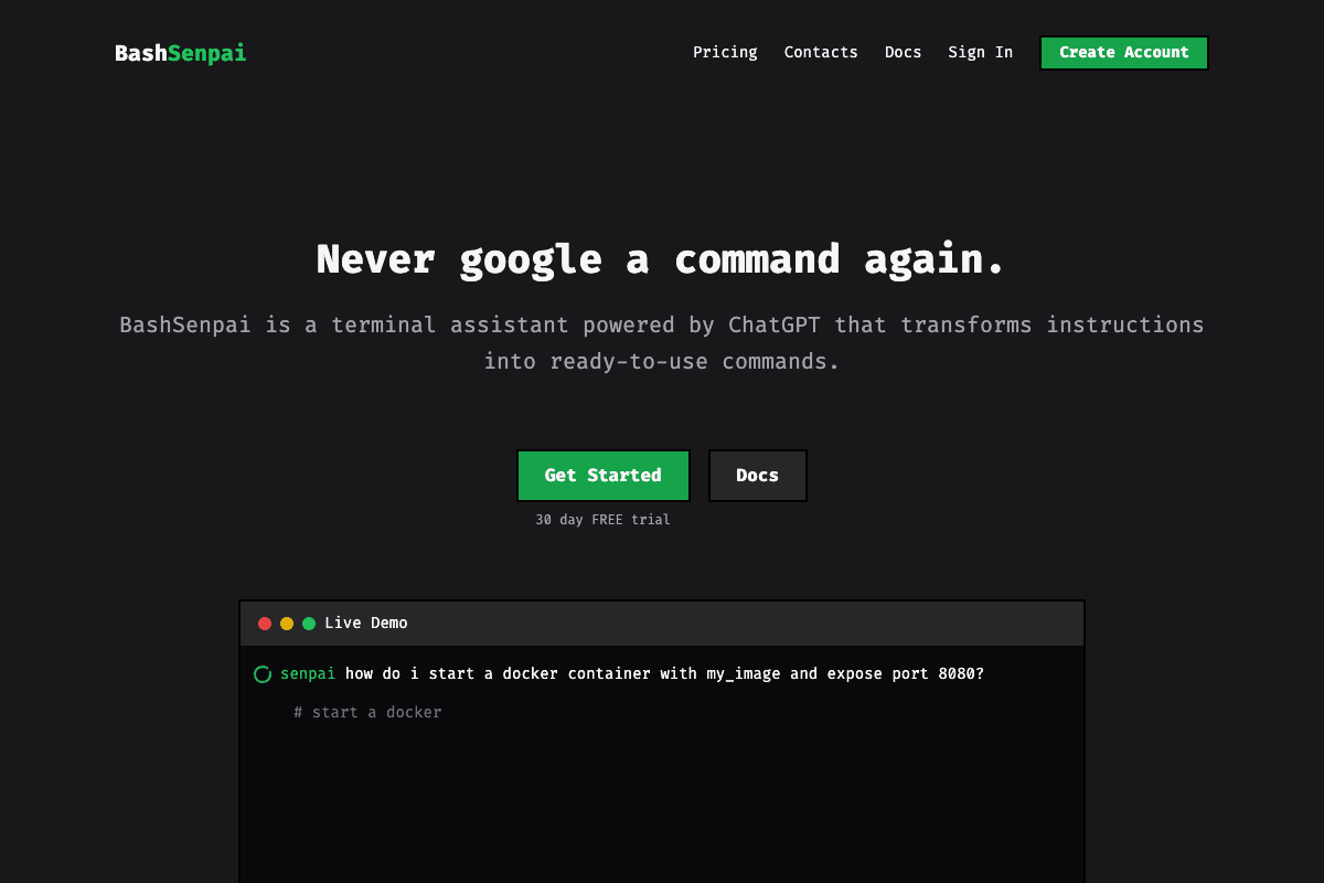 BashSenpai screenshot