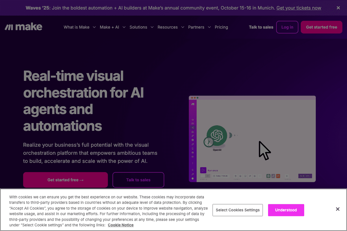 Make homepage interface and features - marketing tool review