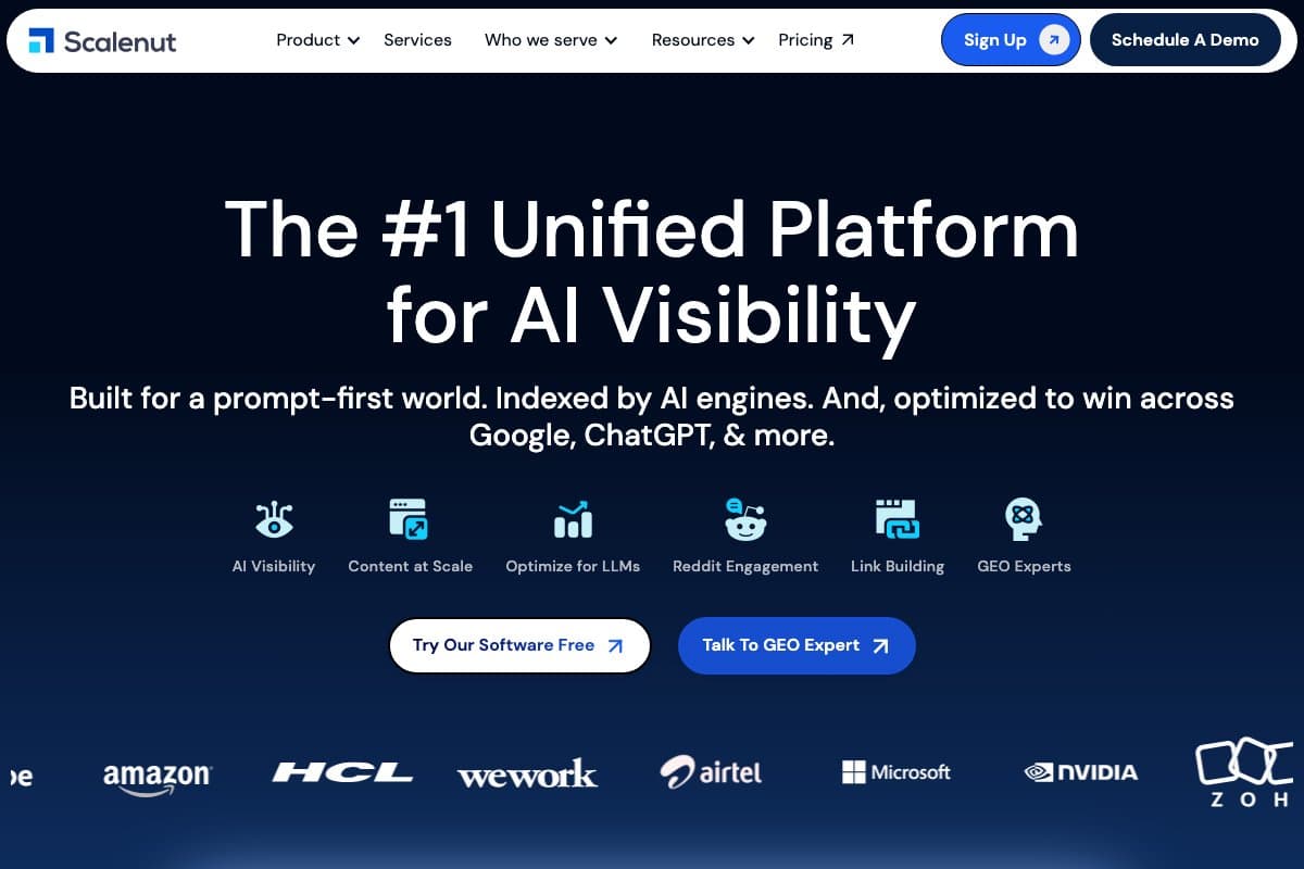Scalenut homepage interface screenshot