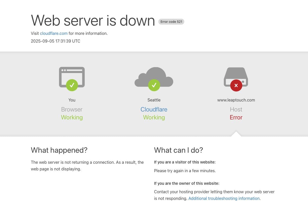 Leap Touch screenshot