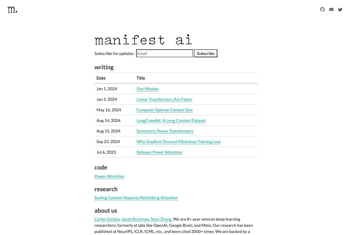 Manifest AI screenshot