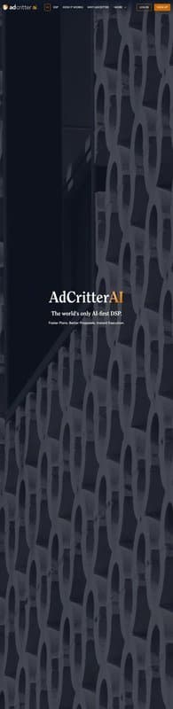 AdCritter homepage interface - marketing tool review