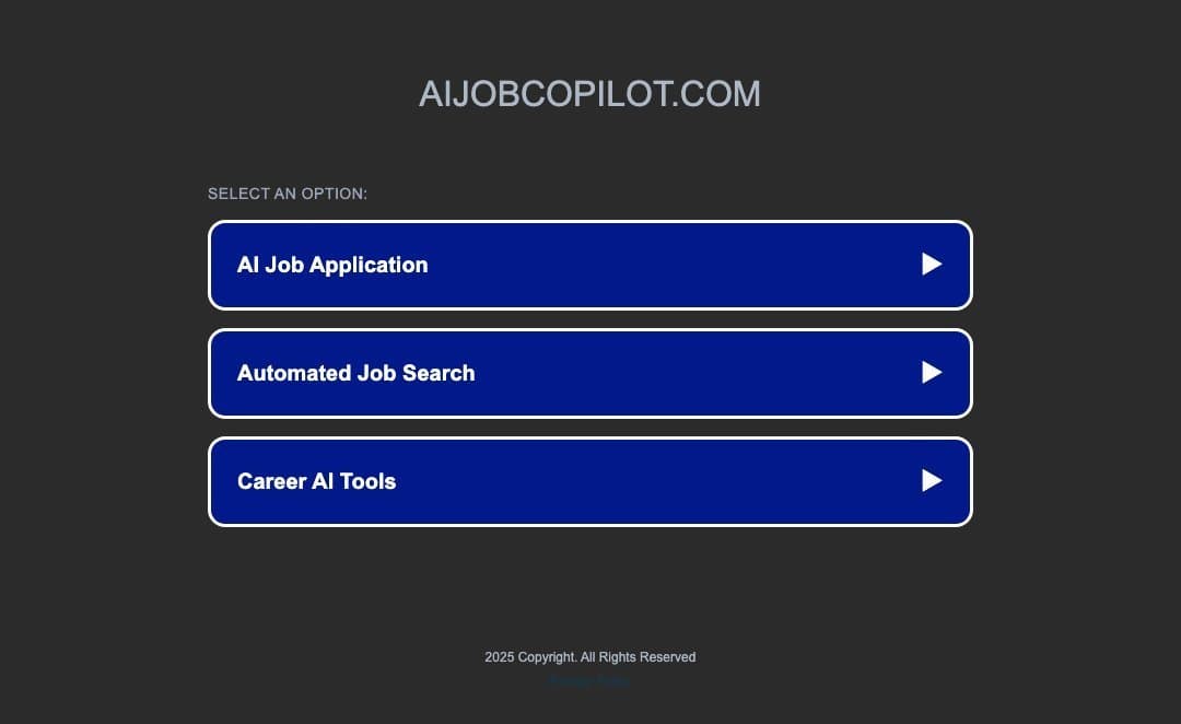 AI Job Copilot homepage interface - marketing tool review