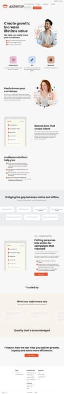 Audiense homepage interface - marketing tool review