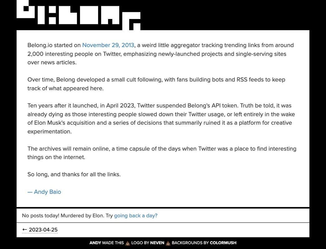 Belong homepage interface - marketing tool review