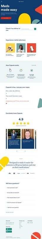 Capsule homepage interface - marketing tool review