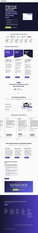 Cognism homepage interface - marketing tool review