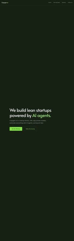 CopyGen homepage interface - marketing tool review