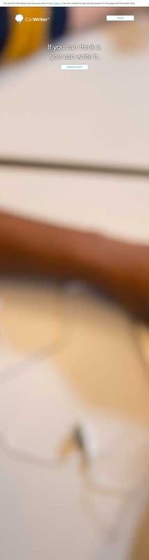 Cowriter homepage interface - marketing tool review