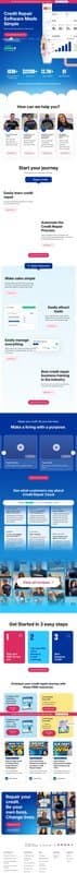 Credit Repair Cloud homepage interface - marketing tool review