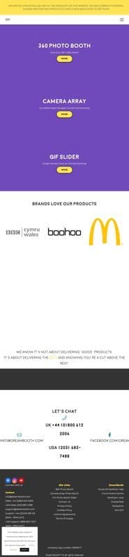 Dreambooth homepage interface - marketing tool review