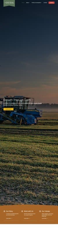 Duda homepage interface - marketing tool review