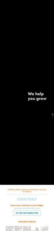 Embolden homepage interface - marketing tool review