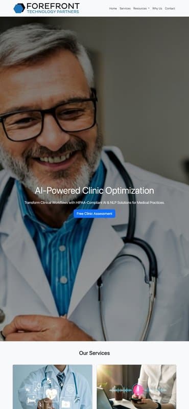 Forefront Ai homepage interface - marketing tool review