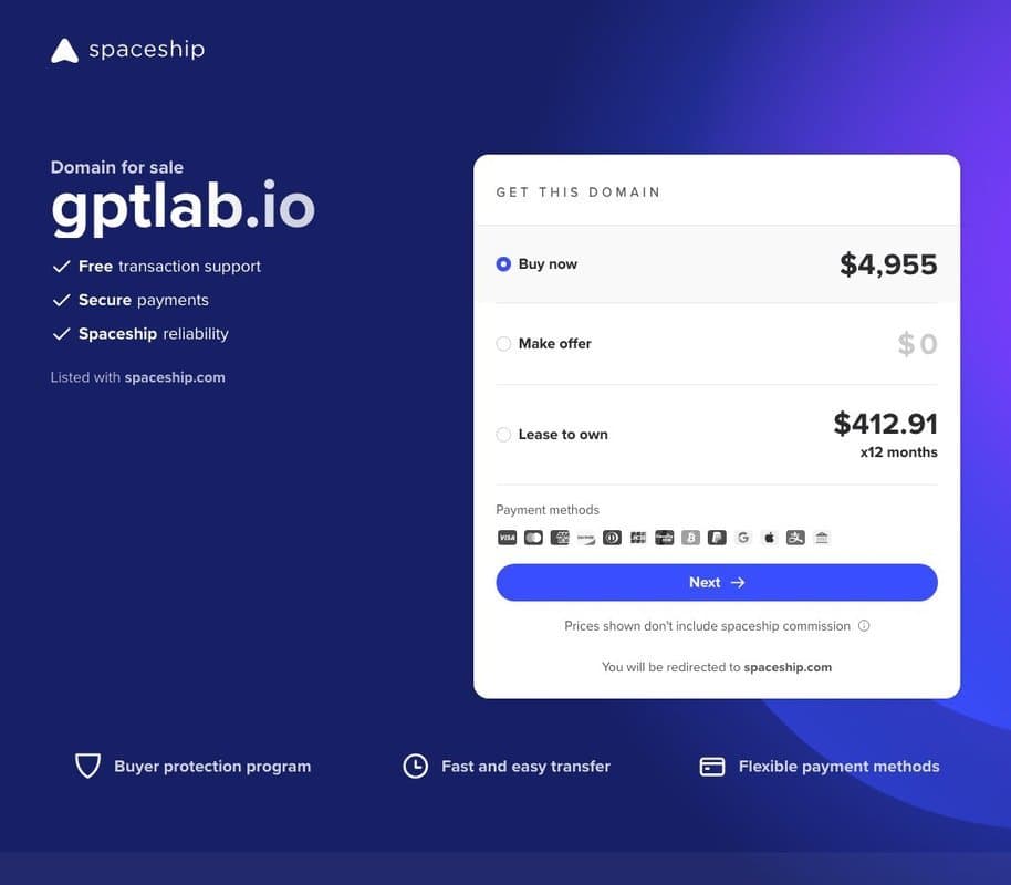 GPT Lab homepage interface - marketing tool review