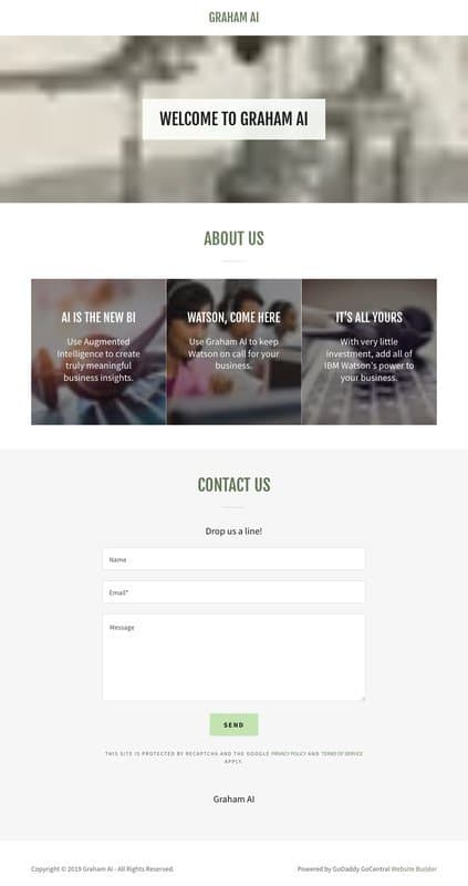 Graham AI homepage interface - marketing tool review