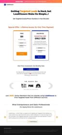 Leadclosure homepage interface - marketing tool review