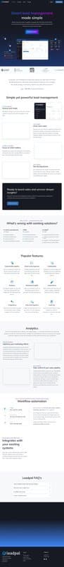Leadpal homepage interface - marketing tool review
