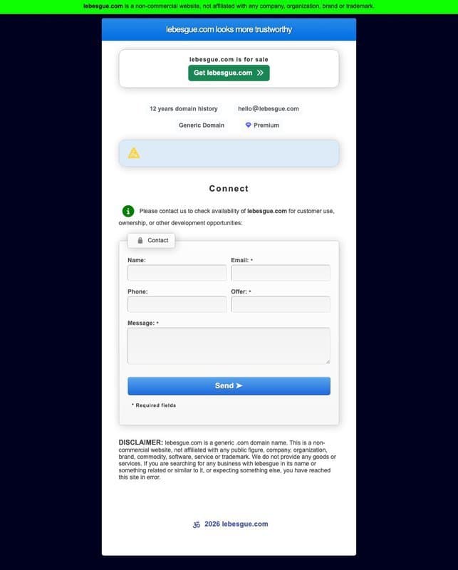 Lebesgue homepage interface - marketing tool review