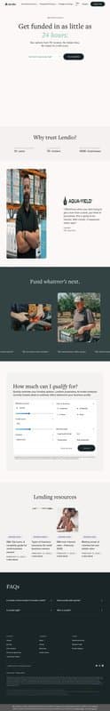 Lendio homepage interface - marketing tool review