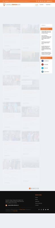 Localpress homepage interface - marketing tool review