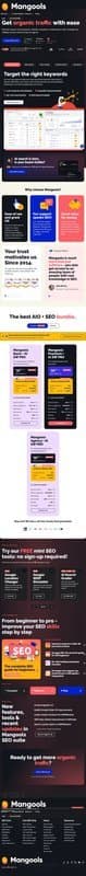 Mangools homepage interface - marketing tool review