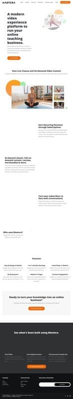 Mastera homepage interface - marketing tool review