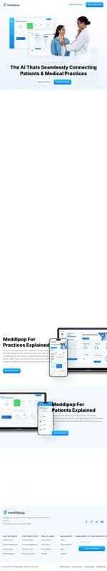 MeddiPop homepage interface - marketing tool review