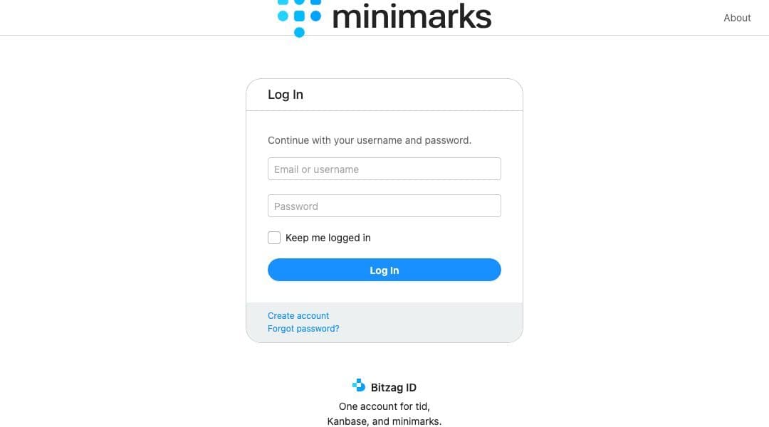 Minimarks homepage interface - marketing tool review