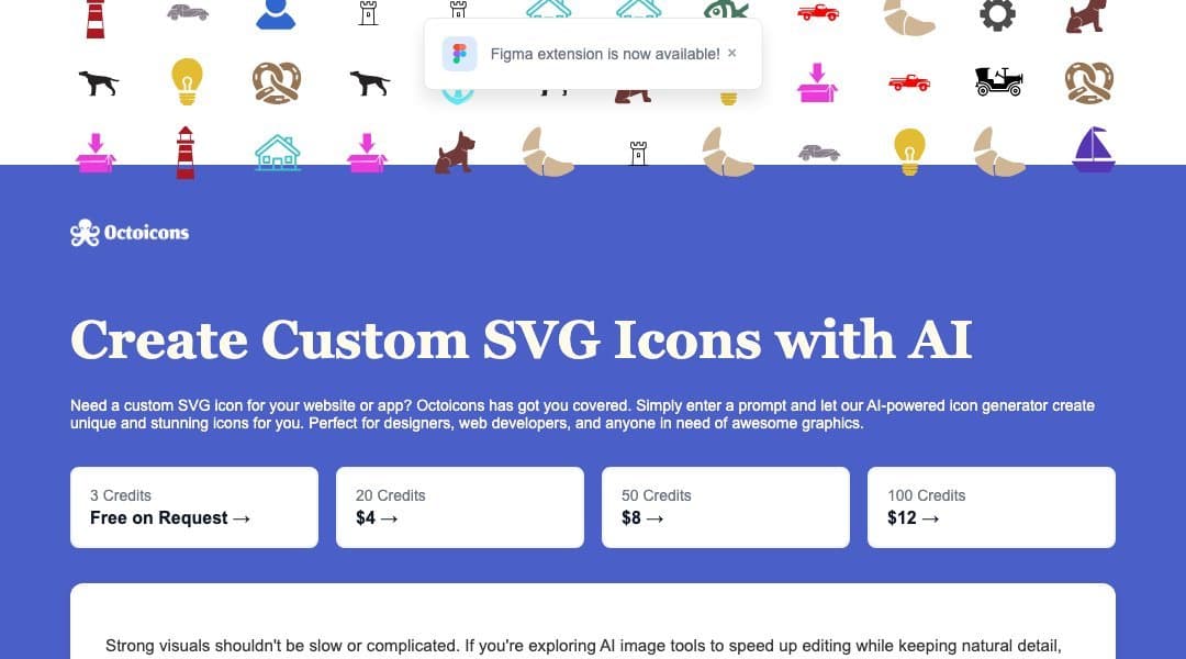 Octoicons homepage interface - marketing tool review