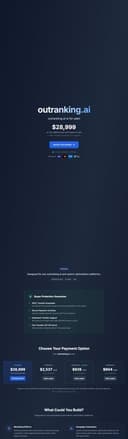 Outranking homepage interface - marketing tool review