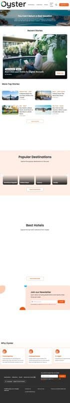 Oyster® homepage interface - marketing tool review