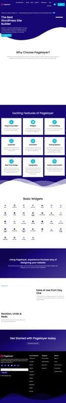 Pagelayer homepage interface - marketing tool review