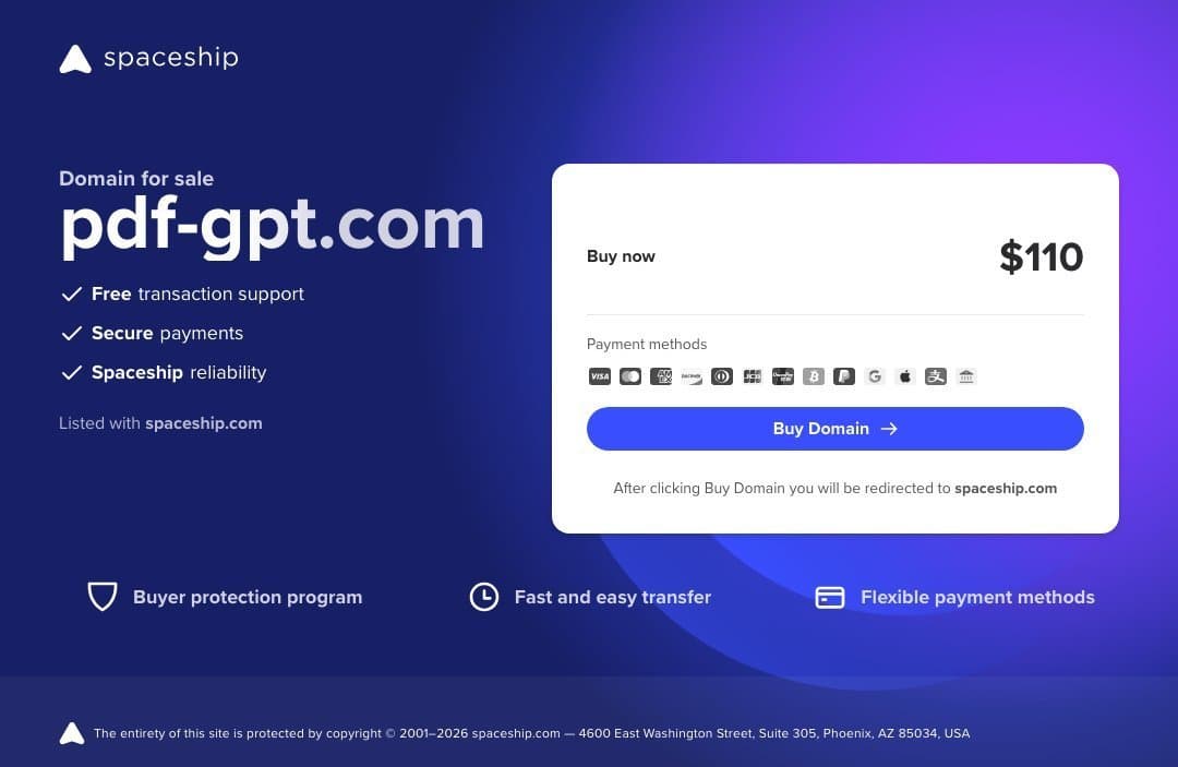 Pdf Gpt homepage interface - marketing tool review