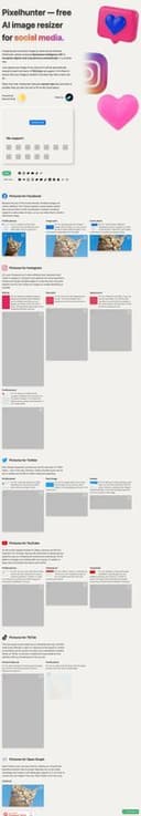 Pixelhunter homepage interface - marketing tool review