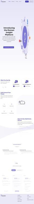 Popupular homepage interface - marketing tool review