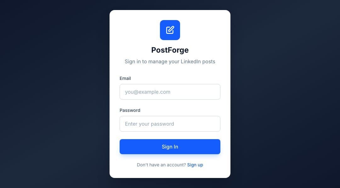 Post Forge homepage interface - marketing tool review