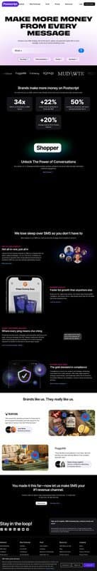 Postscript homepage interface - marketing tool review