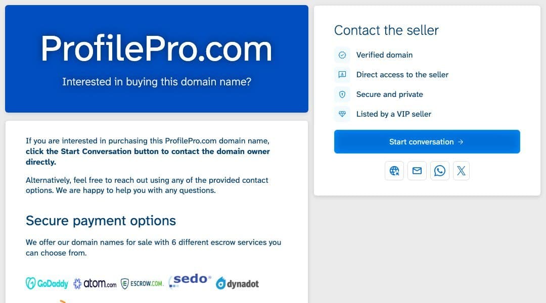 ProfilePro homepage interface - marketing tool review
