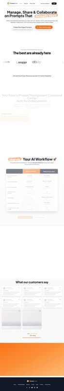 Prompt Genie homepage interface - marketing tool review