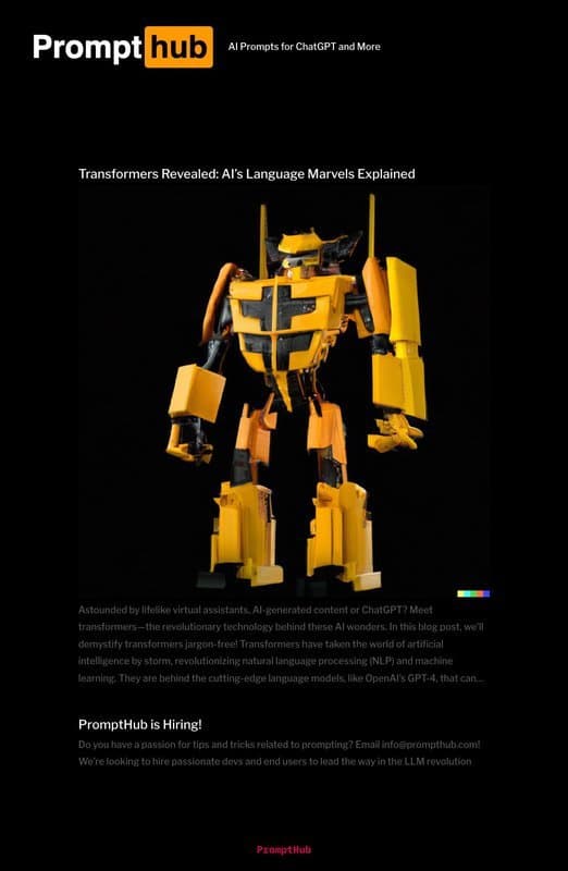 Prompthub homepage interface - marketing tool review