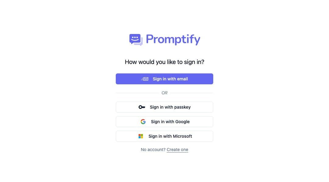 Promptify homepage interface - marketing tool review