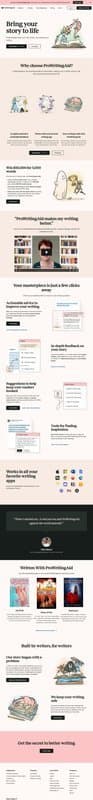 ProWritingAid homepage interface - marketing tool review