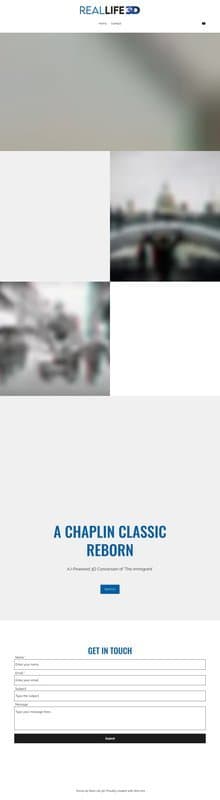 Real Life 3d homepage interface - marketing tool review