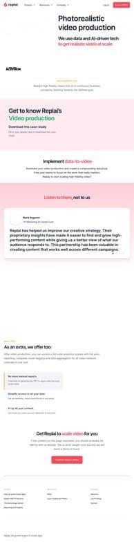 Repl AI homepage interface - marketing tool review