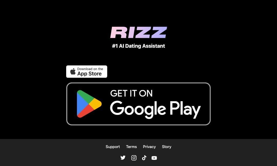 Rizz homepage interface - marketing tool review