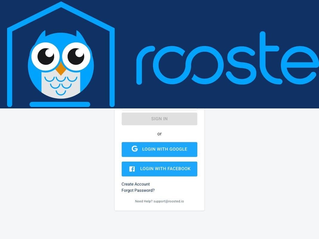 Roosted homepage interface - marketing tool review