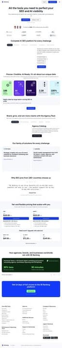 SE Ranking homepage interface - marketing tool review