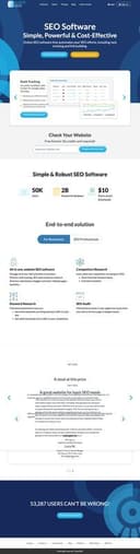 SheerSEO homepage interface - marketing tool review