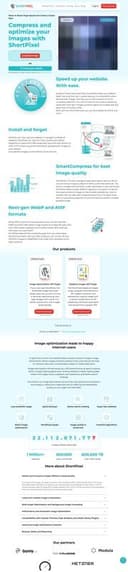 Shortpixel homepage interface - marketing tool review